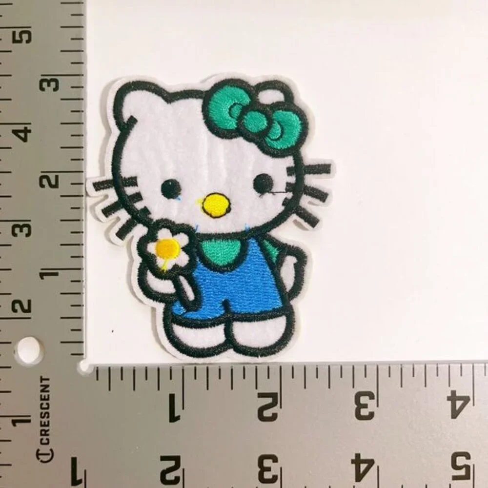 Hello Kitty Flowers-iron on patch